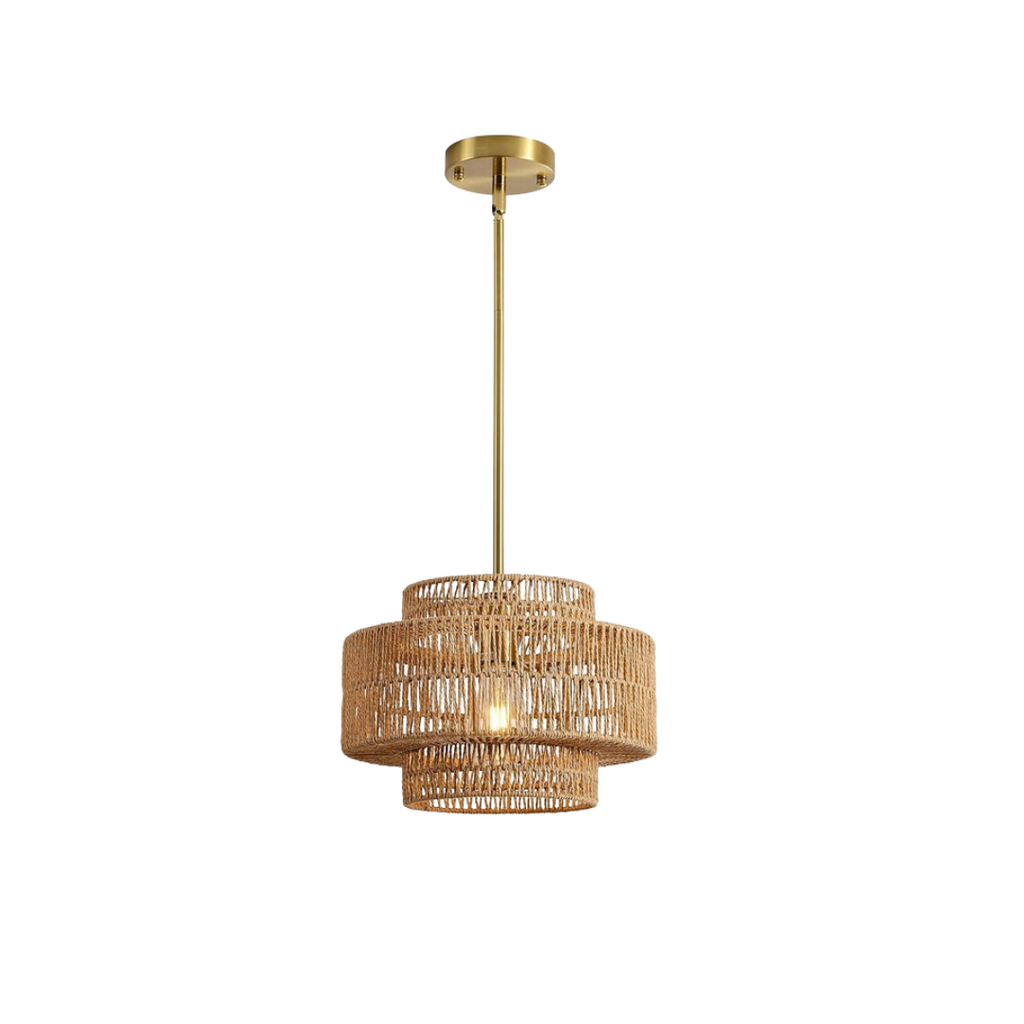 Boho Rattan Chandelier