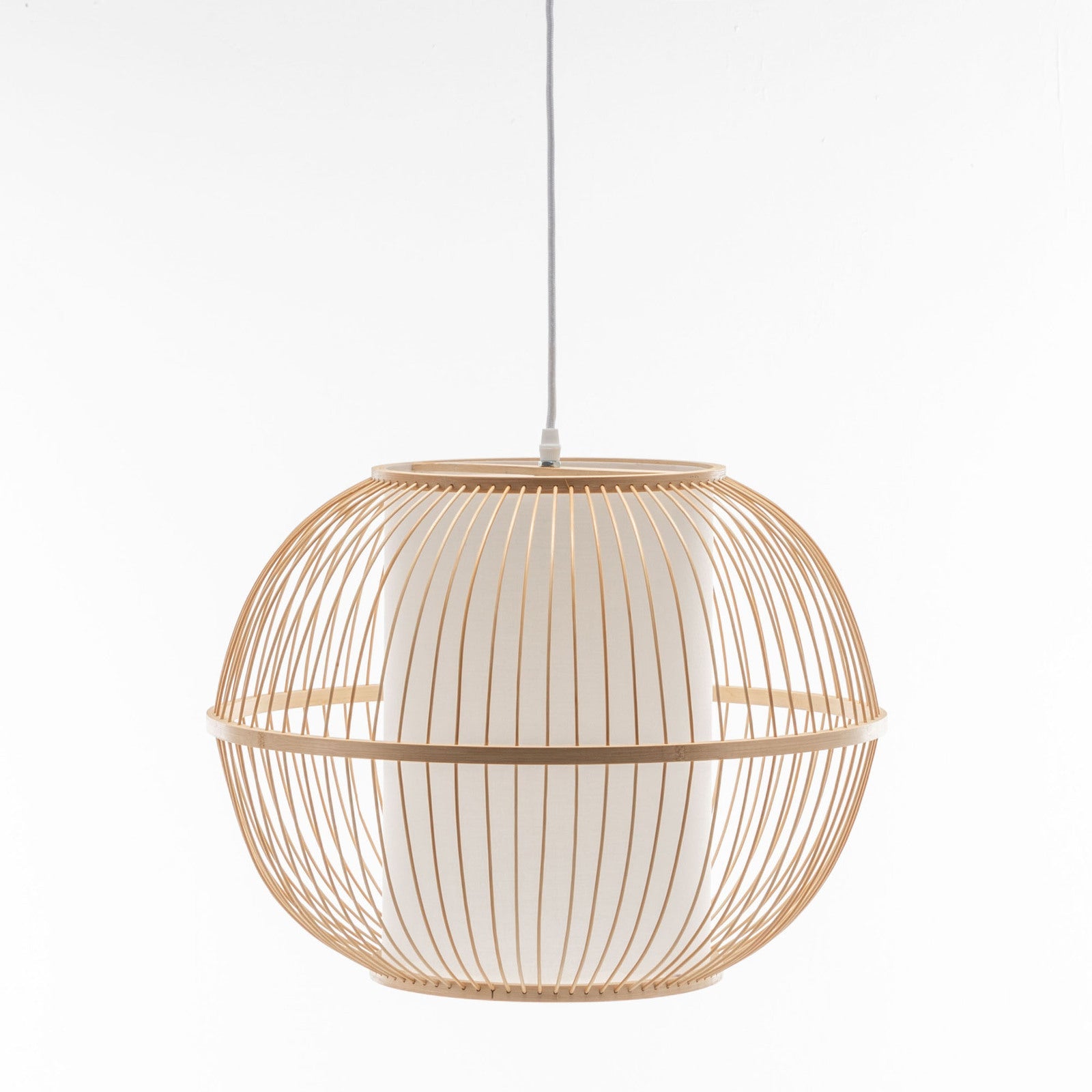 Bamboo Sphere Pendant Lamp