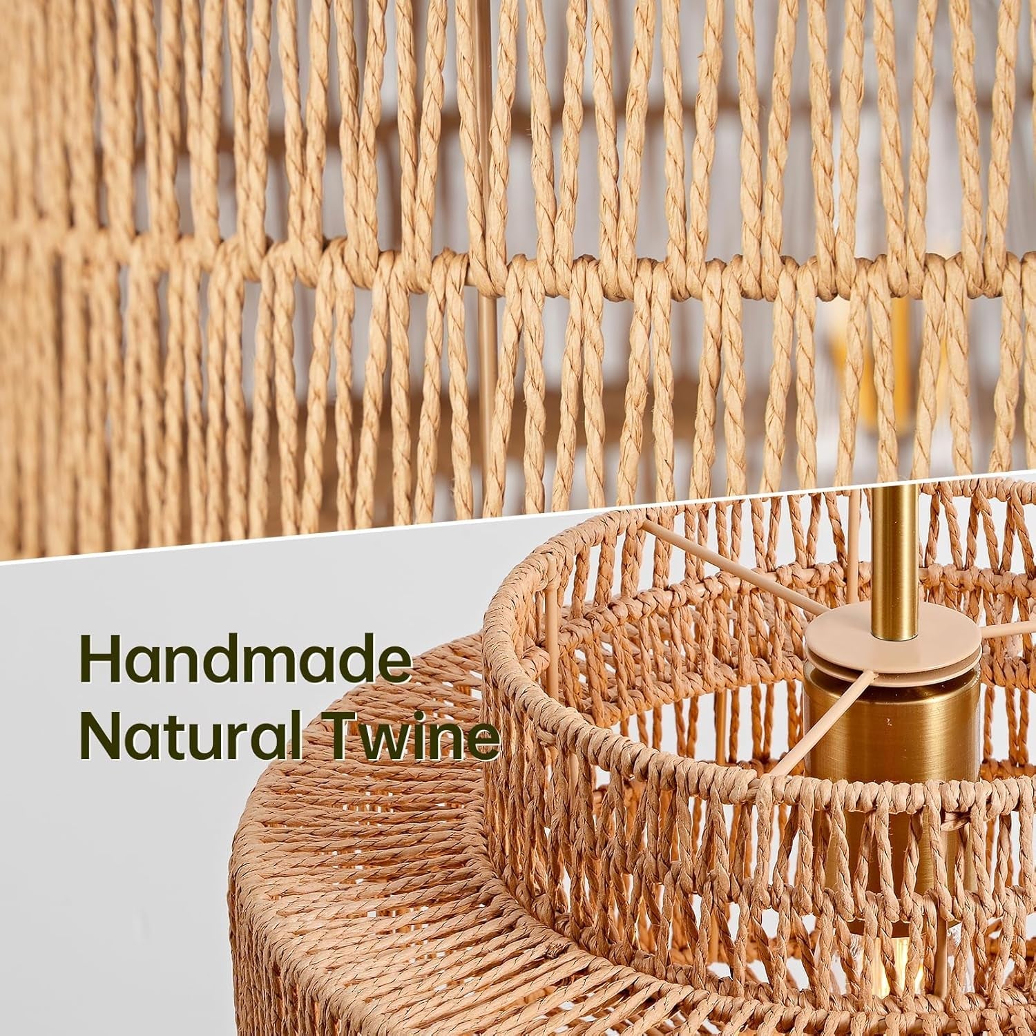 Boho Rattan Chandelier